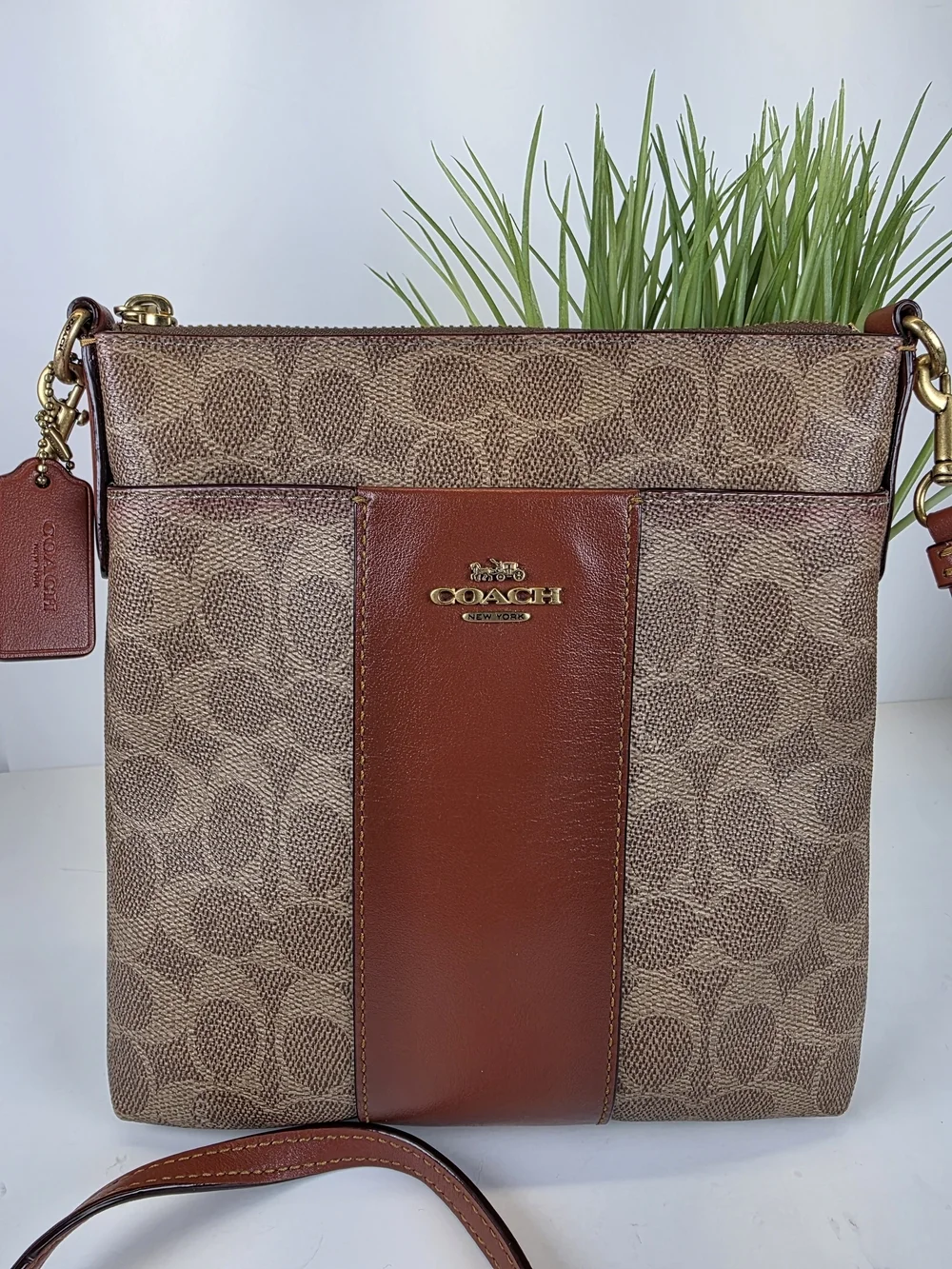 Coach Signature Kitt Messenger Crossbody Colorblock Bag
